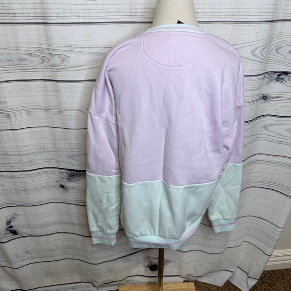 Disney Ariel Lilac and Mint Sweatshirt, color block, embroidered - Picture 3 of 3